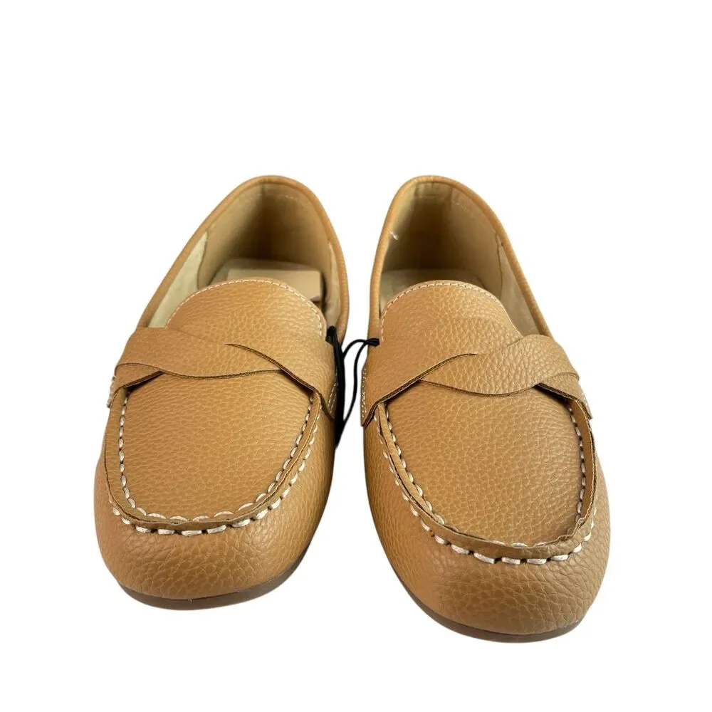 St. John’s Bay Women's Comox Loafers 8M Tan Slip‑On Comfort‎ Memory Foam Casual
